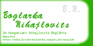 boglarka mihajlovits business card